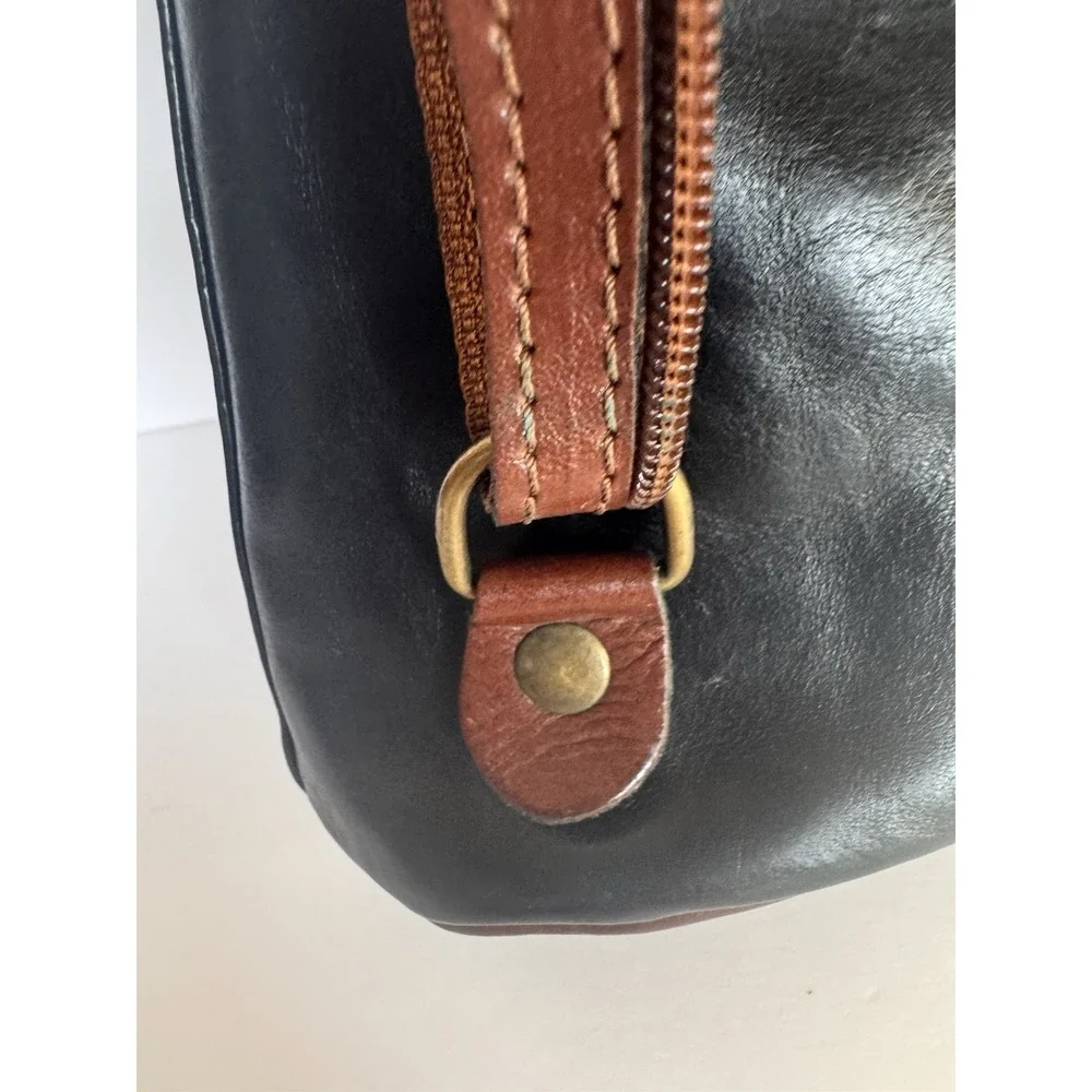 Italian Genuine Leather Top Handle Backpack Purse Brown Shoulder Bag Handbag